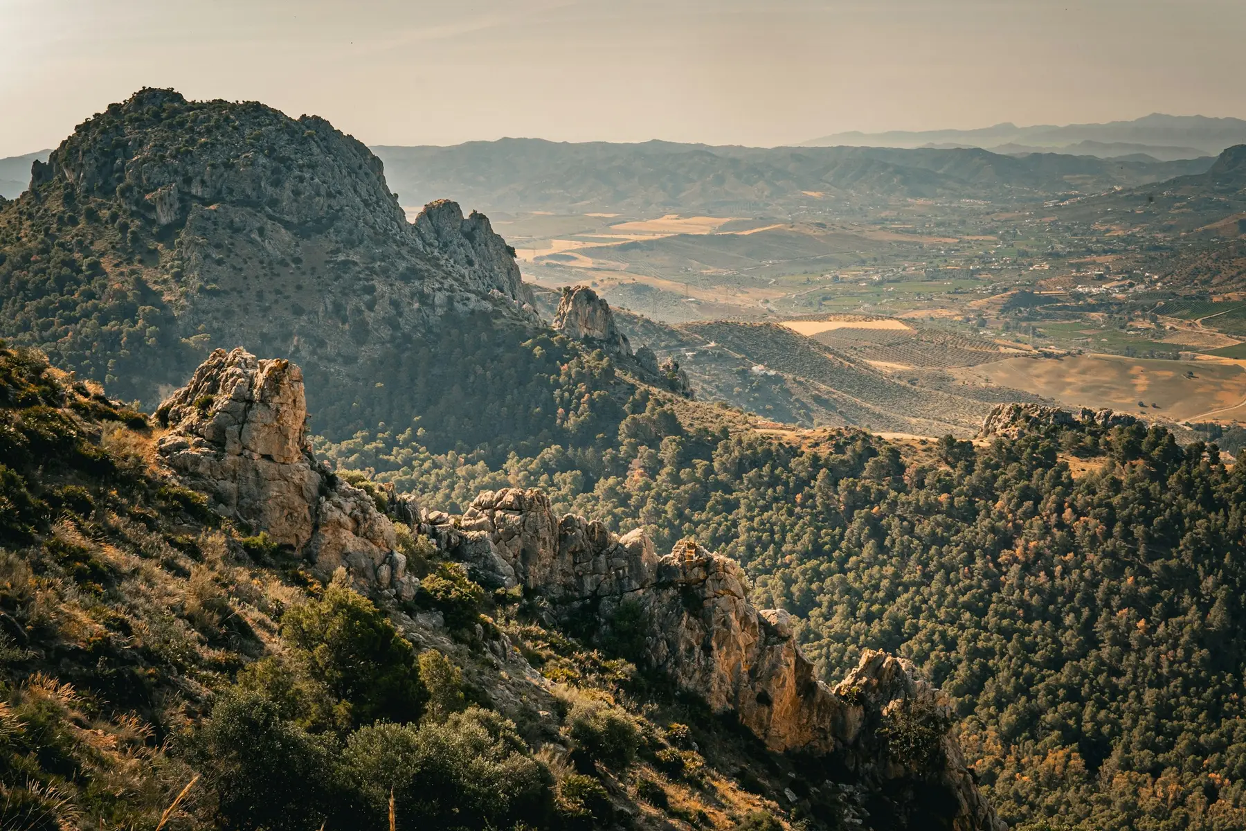 Wanderweg mit Blick über die Sierra